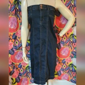 Strapless Denim Dress/ MAXI SKIRT SIZE 6
